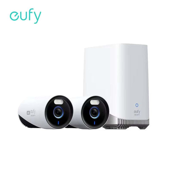 Eufy Security Eufycam E330 (Professional) 4K Outdoor Security Camera System 24/7 Recording Plug-In Wi-Fi NVR Face Recognition AI
