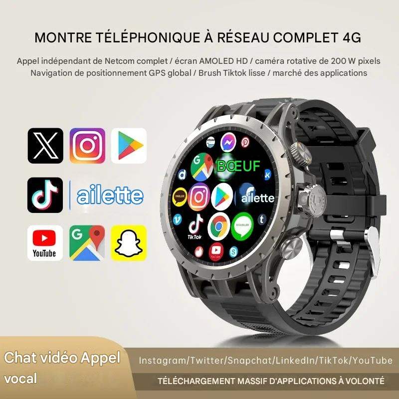 Montre connectée 4G Vidéo HD Caméra 5MP - Beconnectlt