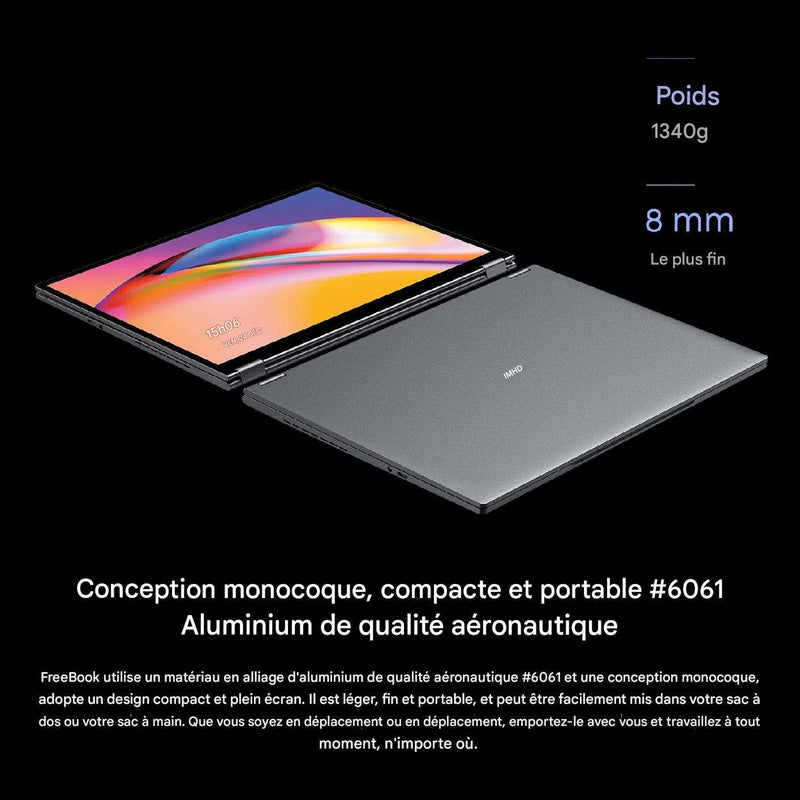 Tablette portable 360° Ecran tactile FHD Windows 11 Intel N5100/12GB DDR4/512GB SSD/2K - Beconnectlt