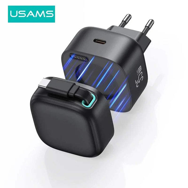 Chargeur Rapide avec Enrouleur Intégré pour IPhone 15 Pro Max/ Xiaomi /Samsung - Beconnectlt