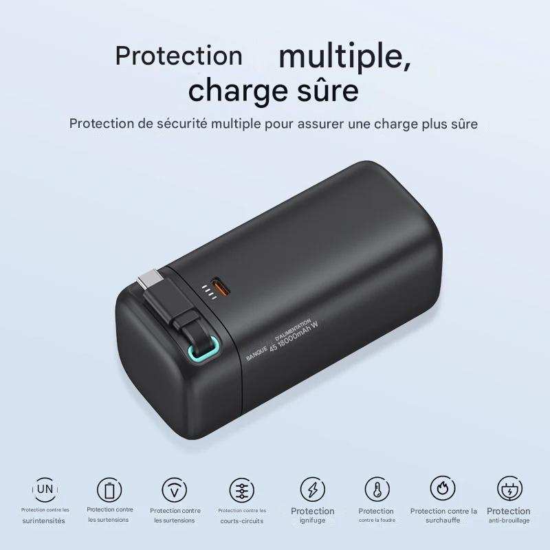 Batterie D'alimentation Portable Cable Rétractable - Beconnectlt