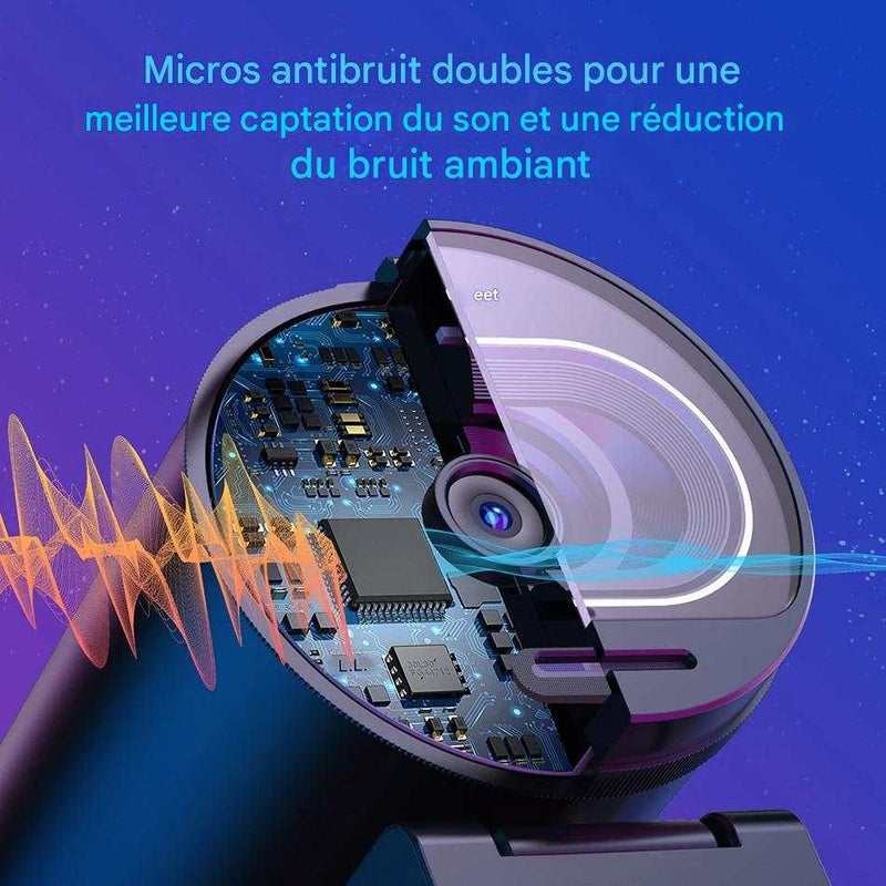 Caméra Web 4K 1080P avec micro Tiktok/YouTube - Beconnectlt